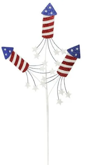 25" Patriotic Firecracker Pick x 3