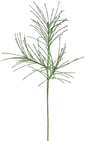 31" Lime Green Glittered Pine Spray