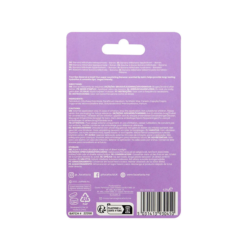 Face Facts Banana Milkshake Lip Balm 2Pack