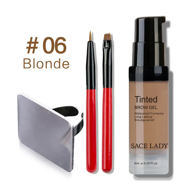 Waterproof Eyebrow Shadow Henna Makeup Enhancer Tint Brush Kit Eye Brow Gel Cream Make Up Set Paint Tool Wax Cosmetic