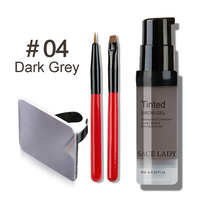 Waterproof Eyebrow Shadow Henna Makeup Enhancer Tint Brush Kit Eye Brow Gel Cream Make Up Set Paint Tool Wax Cosmetic