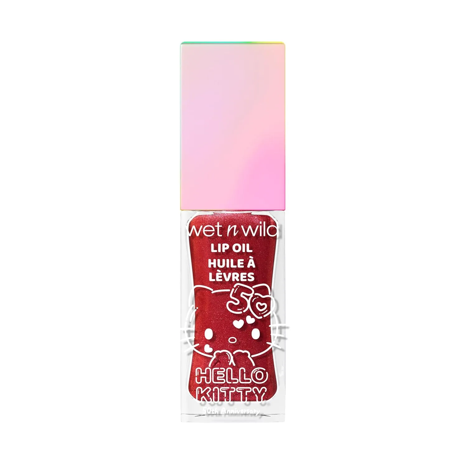 Wet N Wild Hello Kitty Glitter Lip Oil, New 10 Oil Infused Formula, Warm Apple Pie Lightly Scented, Sparkly Bold Colors, Cruelty-Free & Vegan - Magic Apple